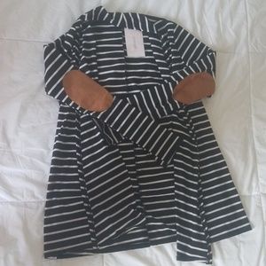 NWT Shamaim elbow patch striped cardigan